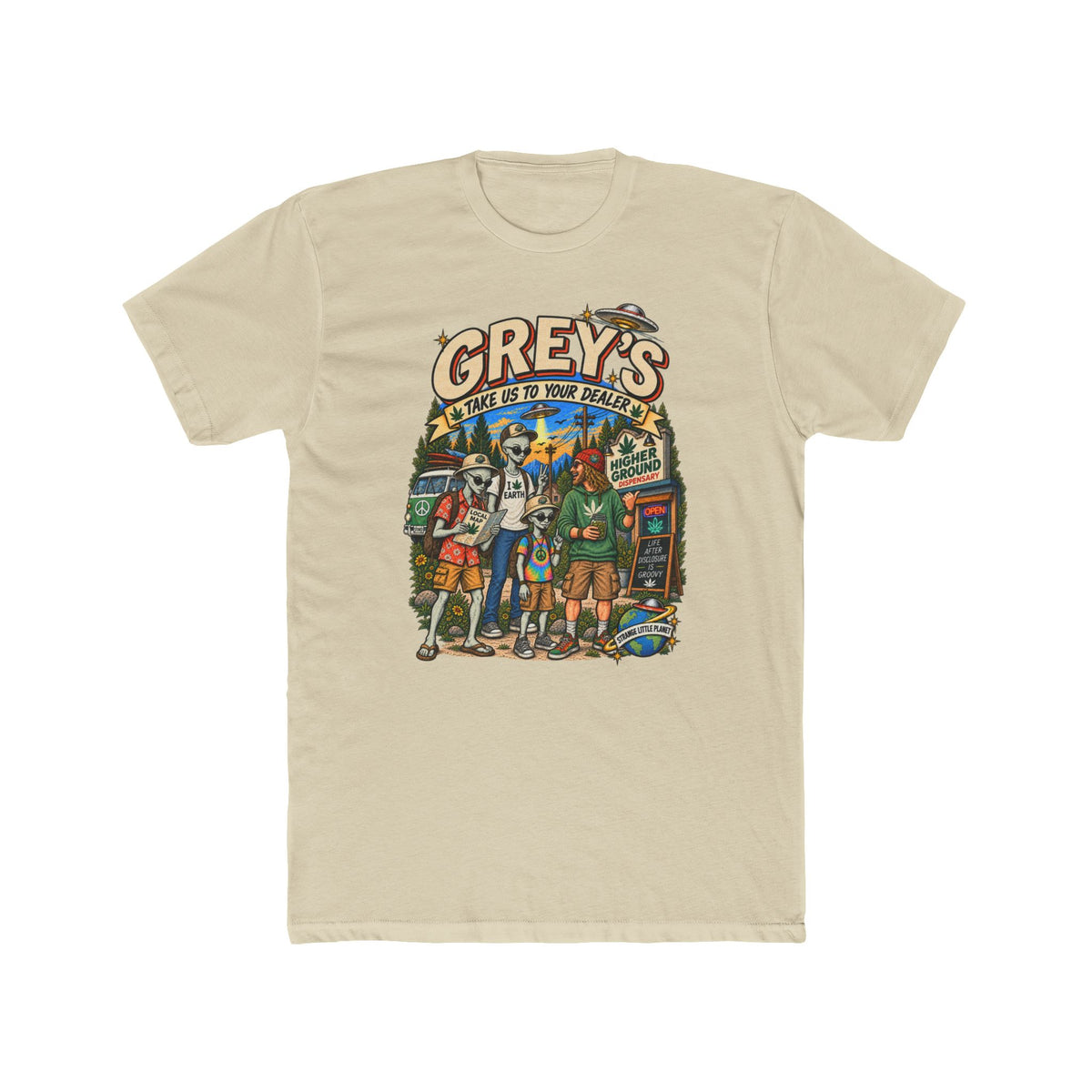 Take Us to Your Dealer — Grey Alien Tee