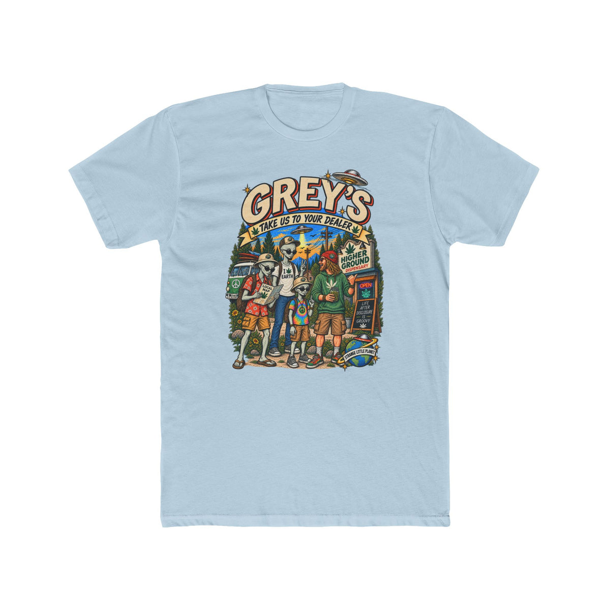 Take Us to Your Dealer — Grey Alien Tee