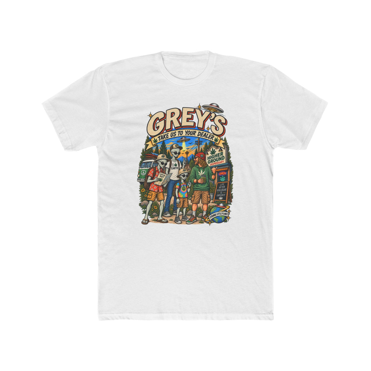 Take Us to Your Dealer — Grey Alien Tee