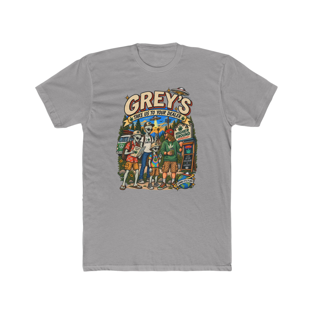 Take Us to Your Dealer — Grey Alien Tee