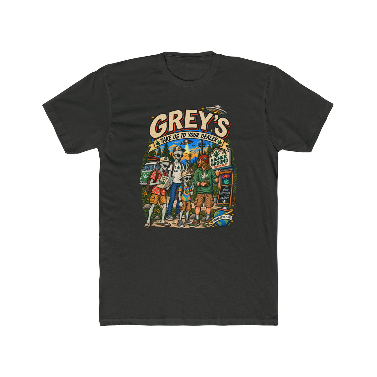 Take Us to Your Dealer — Grey Alien Tee