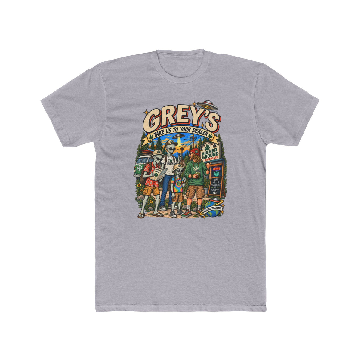 Take Us to Your Dealer — Grey Alien Tee
